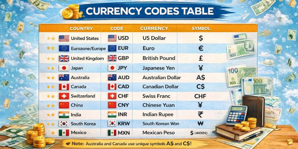 Currency Codes Table