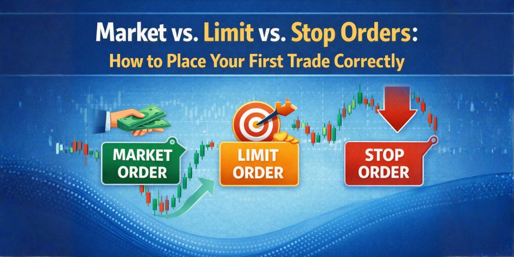 market vs limit vs stop orders how to place your first trade correctly